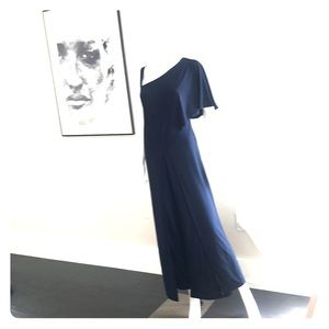 Pant suit. Navy. Off shoulder